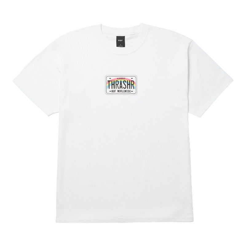 Huf X Thrasher License Plate Tee - White
