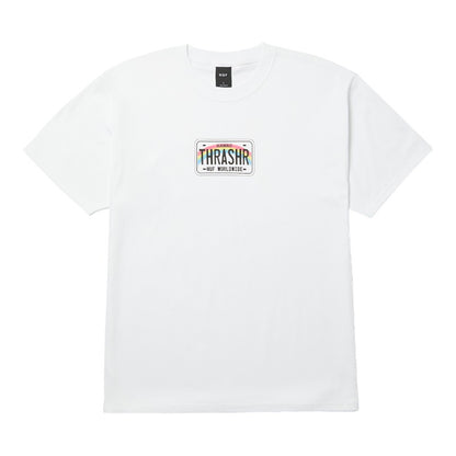 Huf X Thrasher License Plate Tee - White