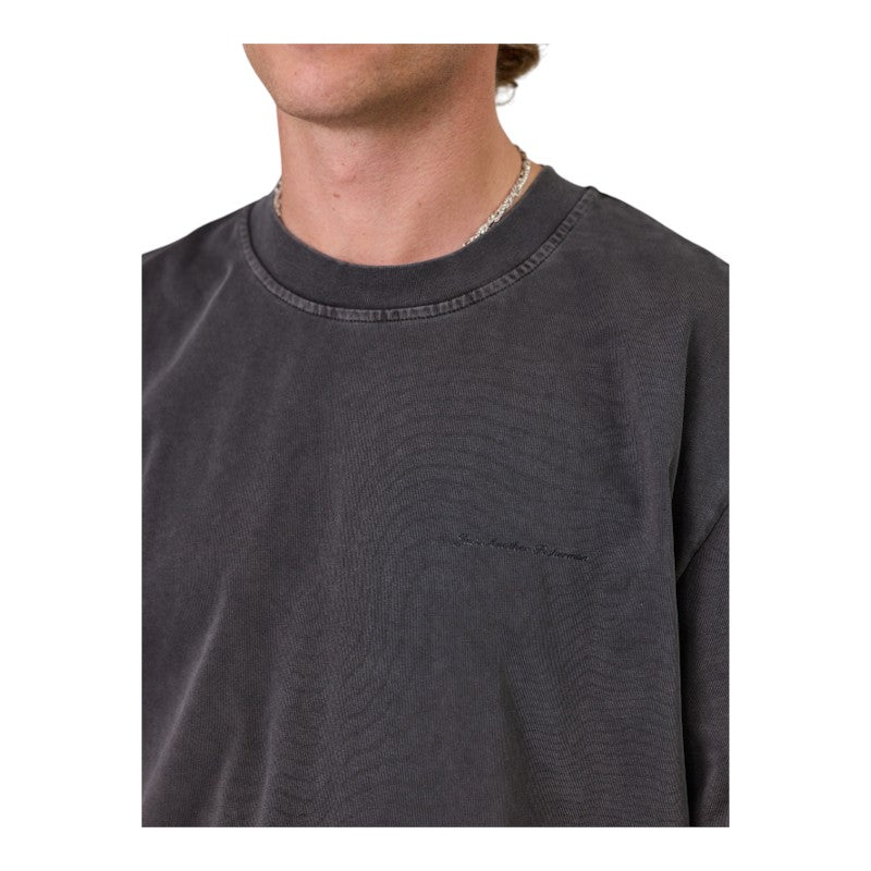 J.A.F Script Heavy Shore Tee - Aged Black