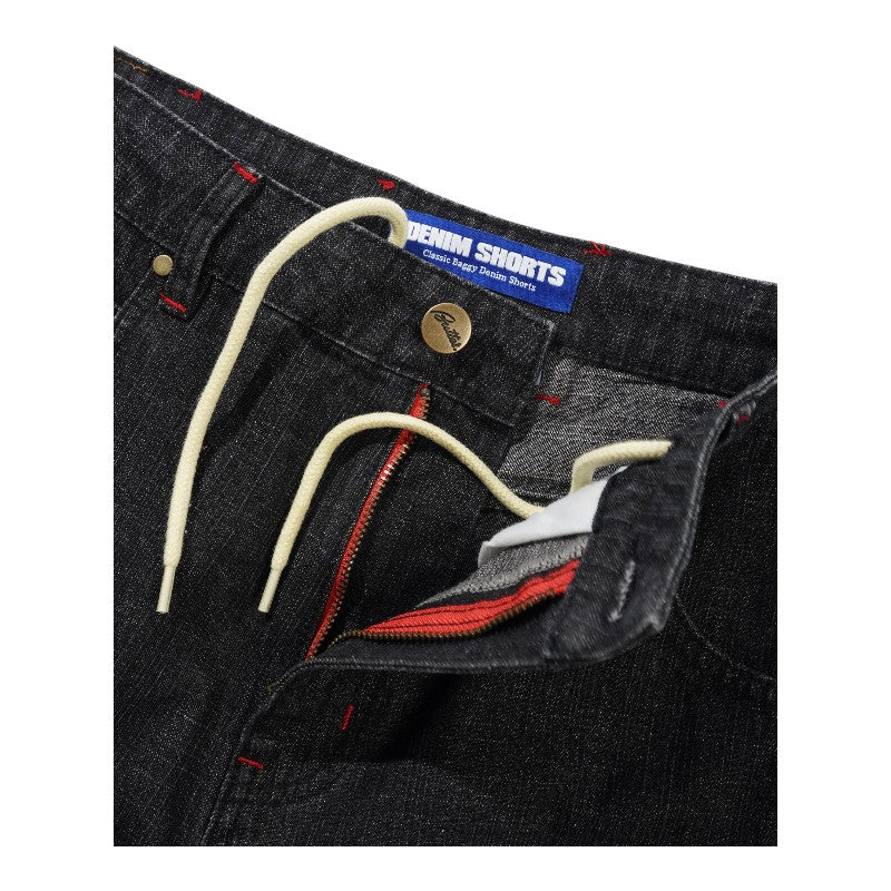 Butter Blotch Denim Shorts - Streaky Black