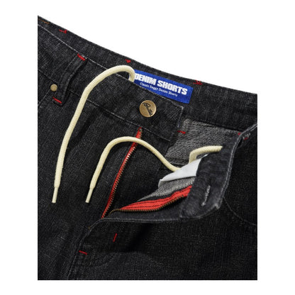 Butter Blotch Denim Shorts - Streaky Black