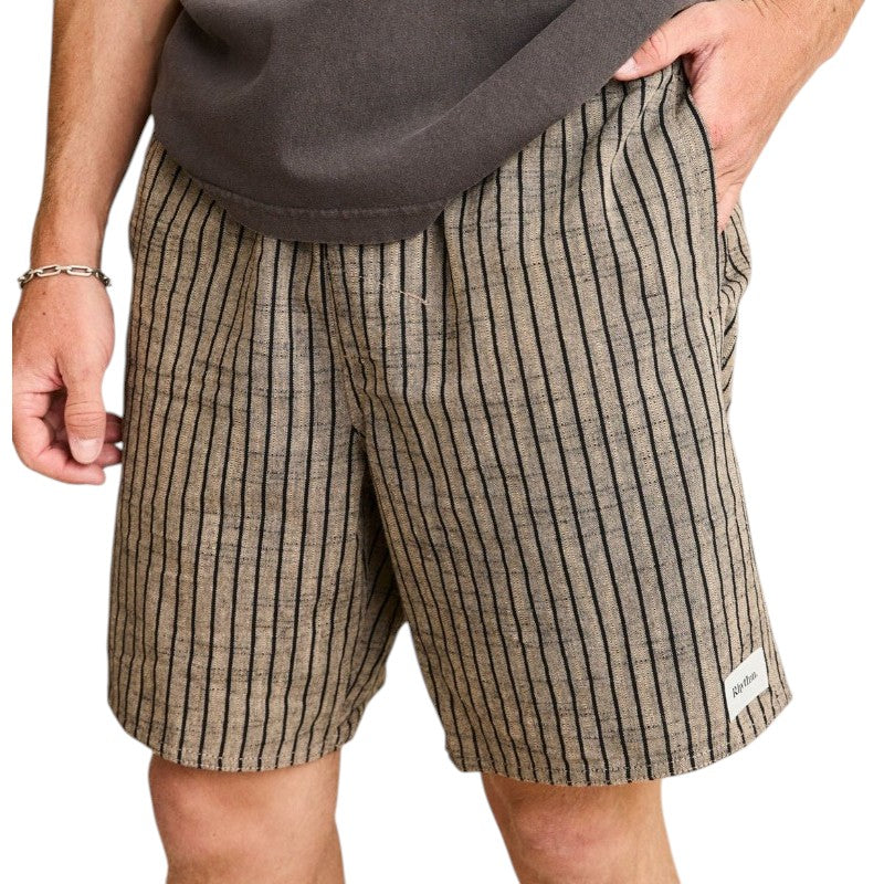 Rhythm Texture Stripe Jam Shorts - Natural