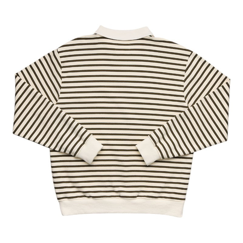 J.A.F Seaway Polo - Off White Stripe