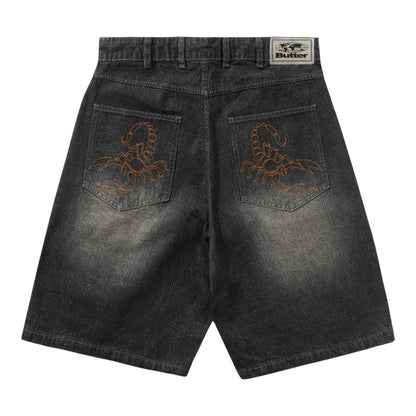 Butter Goods Scorpion Denim Shorts - Slub Black