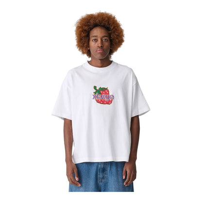 Xlarge Strawberry Gorilla Fit Tee - White
