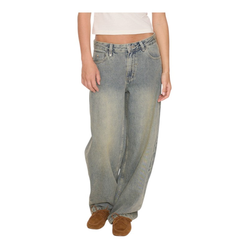 Thrills Sloan Low Rise Barrel Jean - Granite Green Tint