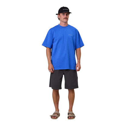 J.A.F Script Heavy Shore Tee - Cobalt