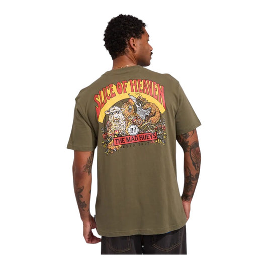 Mad Hueys Slice Of Heaven NZ Tee - Olive