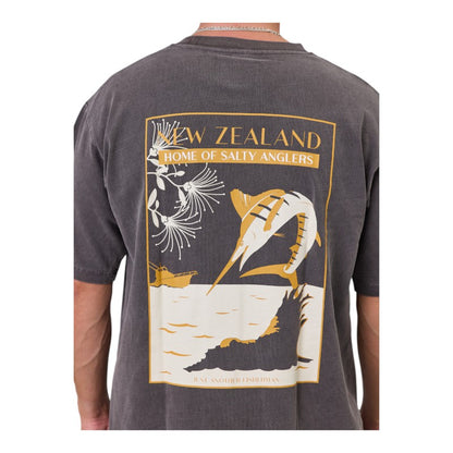 J.A.F Salty Anglers Sea Tee - Aged Black