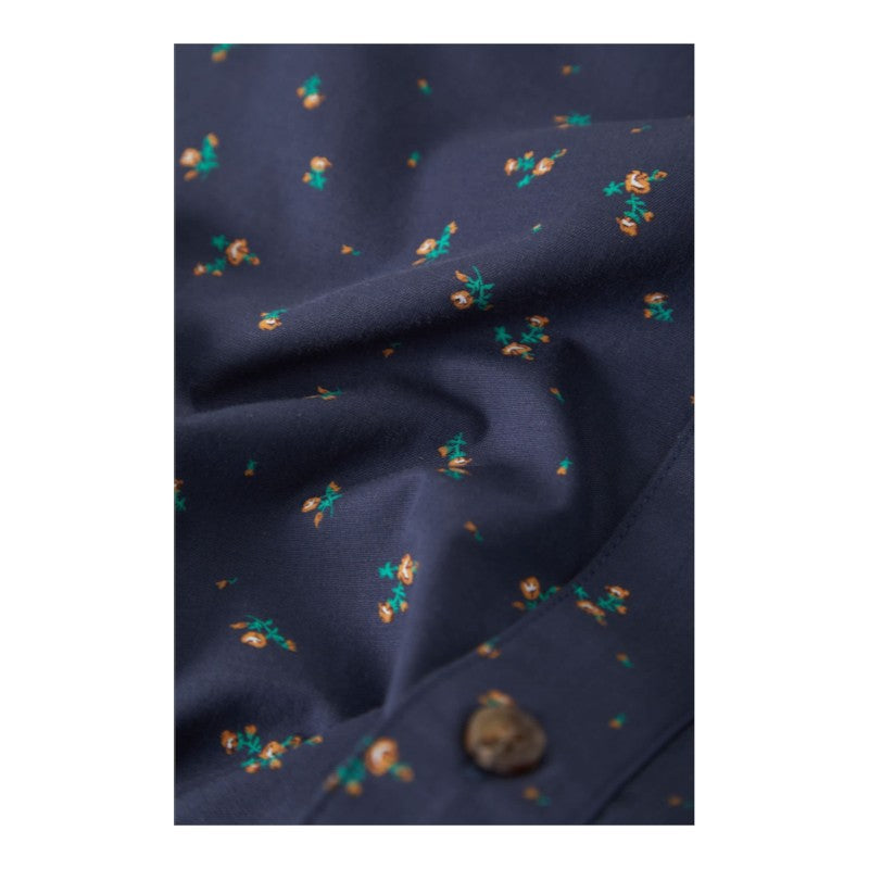 Brixton Charter Print Shirt - Washed Navy/Micro Floral