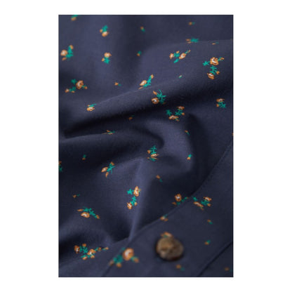 Brixton Charter Print Shirt - Washed Navy/Micro Floral