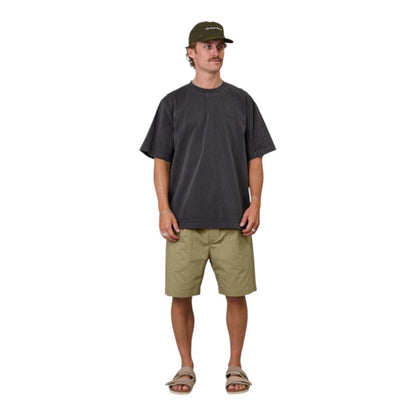 J.A.F Script Heavy Shore Tee - Aged Black