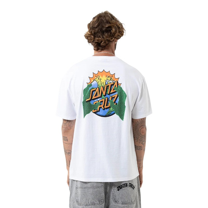 Santa Cruz Kendall End Of The Dot Centre Tee - White
