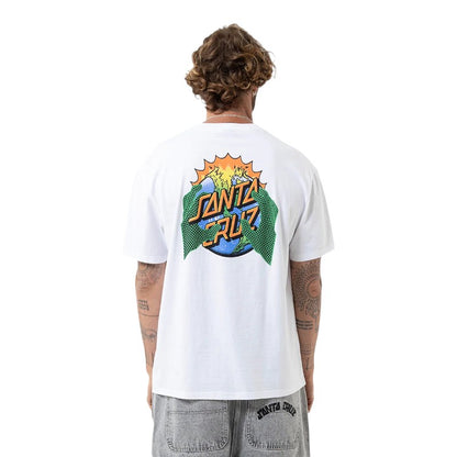 Santa Cruz Kendall End Of The Dot Centre Tee - White