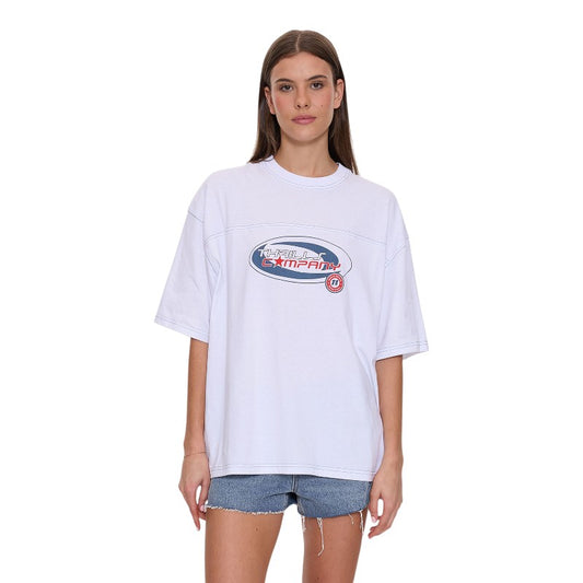 Thrills Track Record Oversized Tee - White
