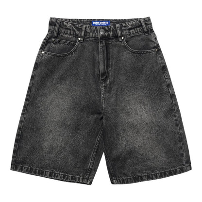 Butter Goods Drummer Baggy Denim Shorts - Streaky Black