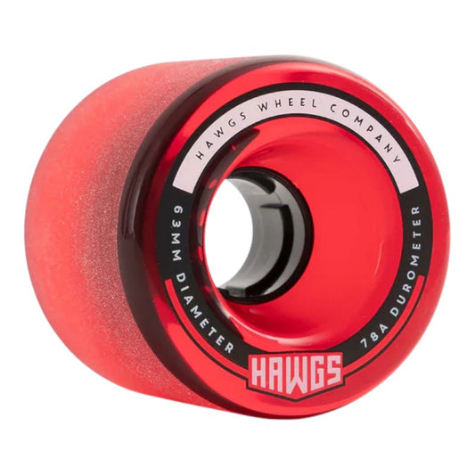 Hawgs Fattie 63mm 78a Wheels - Clear Red