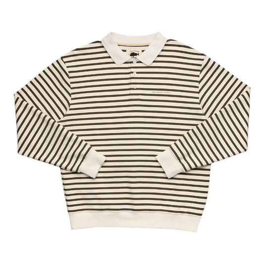 J.A.F Seaway Polo - Off White Stripe