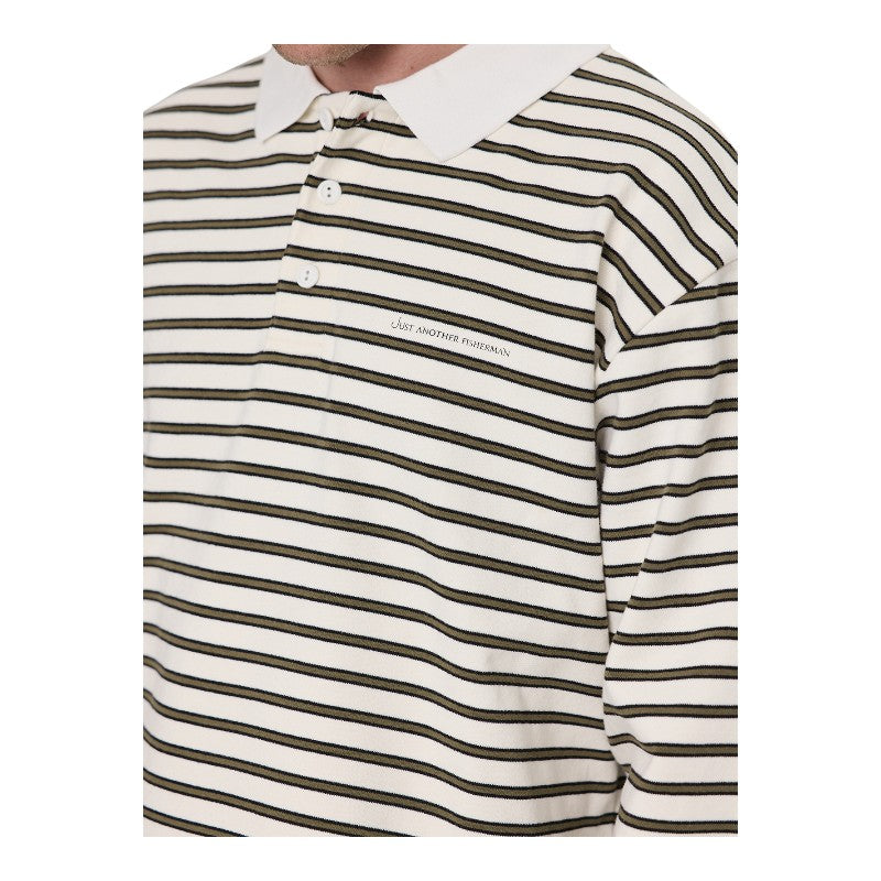 J.A.F Seaway Polo - Off White Stripe