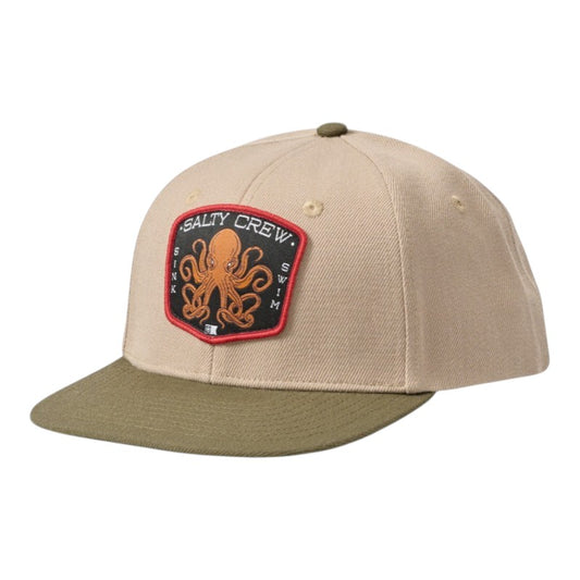 Salty Crew Tako Club Snapback - Natural/Olive