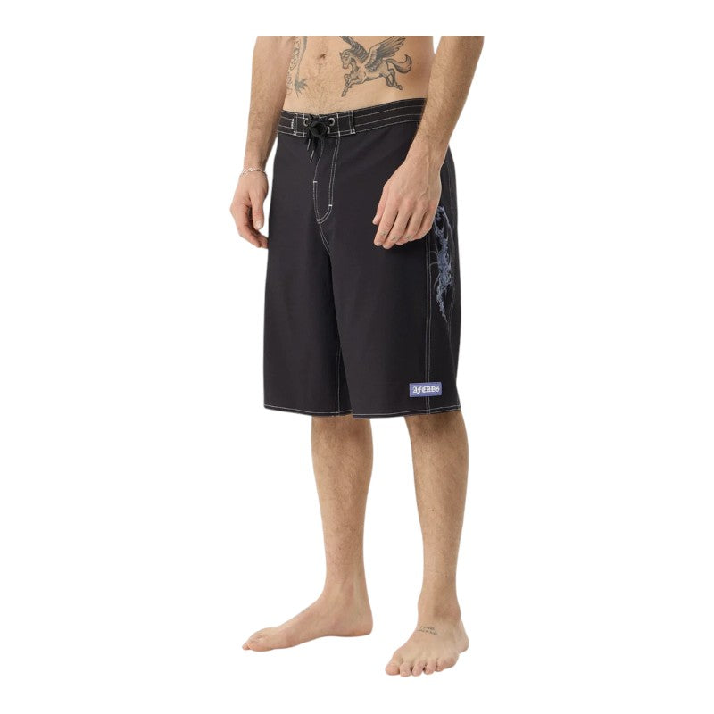 Afends Scorpius Surf Related V2 Boardshort - Black