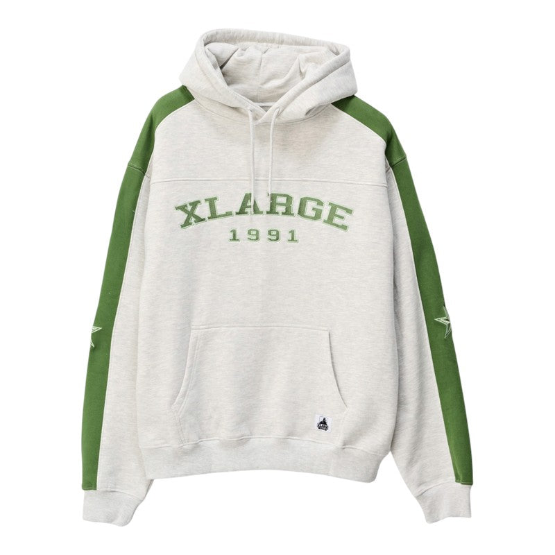 Xlarge College Star Hood - Snow Marle