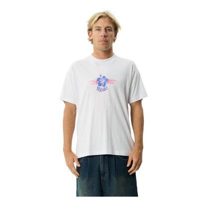 Afends Wiped Out Boxy Tee - White