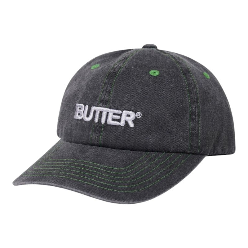Butter Goods Rounded Logo 6 Panel Cap Black Cheapskates