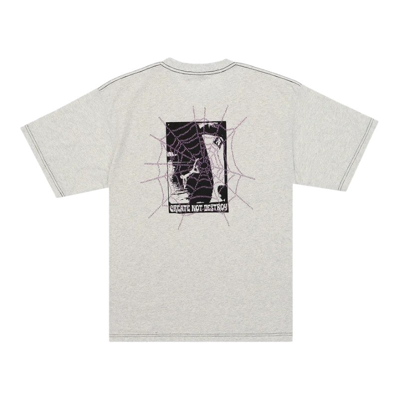 Afends Tangled Boxy Tee - Grey Marle