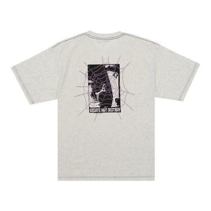 Afends Tangled Boxy Tee - Grey Marle
