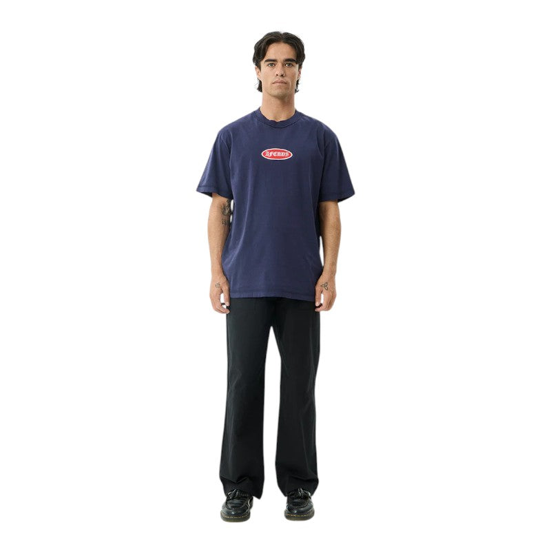 Afends Supply Retro Tee - Washed Deep Sea
