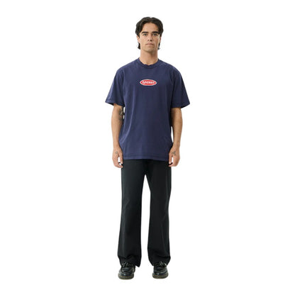 Afends Supply Retro Tee - Washed Deep Sea