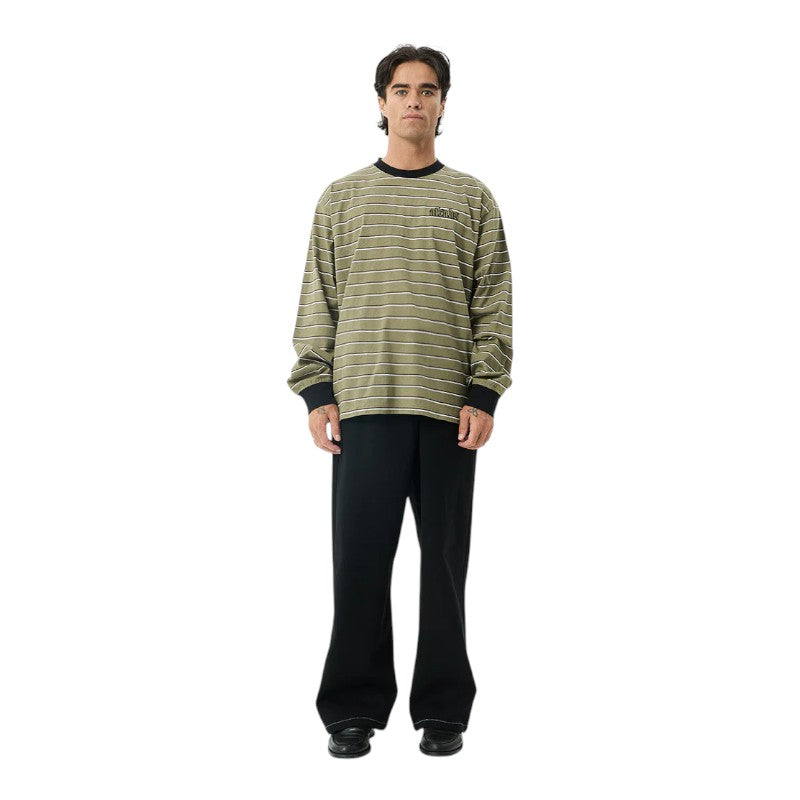 Afends Altitude Long Sleeve Tee - Stone Stripe