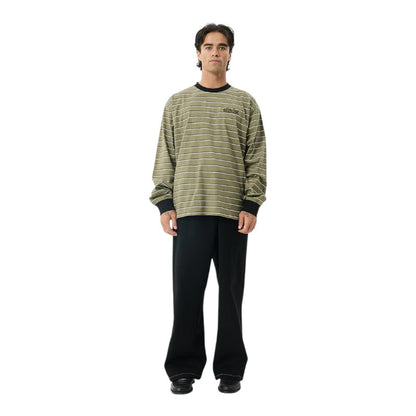 Afends Altitude Long Sleeve Tee - Stone Stripe