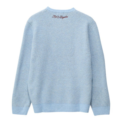 Xlarge Script Knit Sweater - Dusty Ice