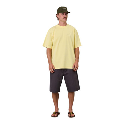 J.A.F Script Heavy Shore Tee - Dawn Yellow