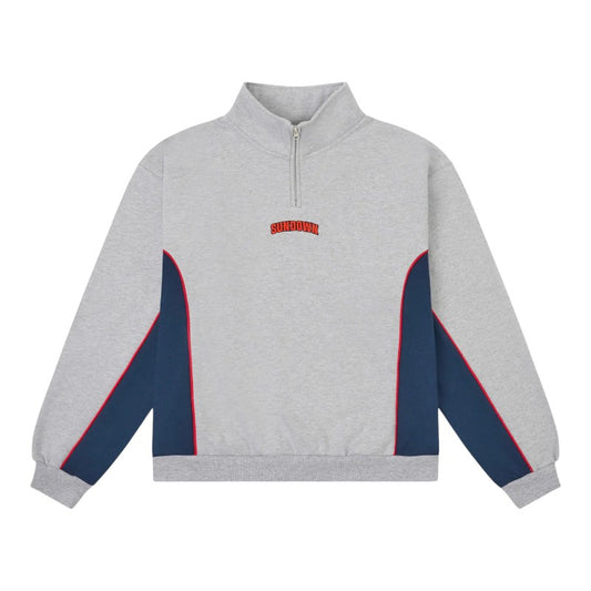 Come Sundown Sun Down Quarter Zip - Grey/Navy