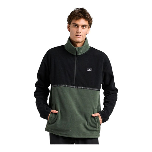 Mad Hueys Tidal Quarter Zip - Oil Green