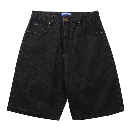 Butter Blotch Denim Shorts - Streaky Black