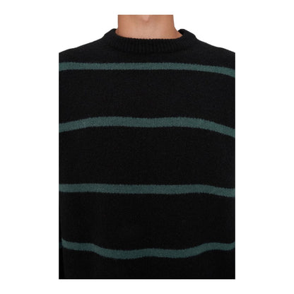 Huffer Stripe Knit Crew - Black/Pine