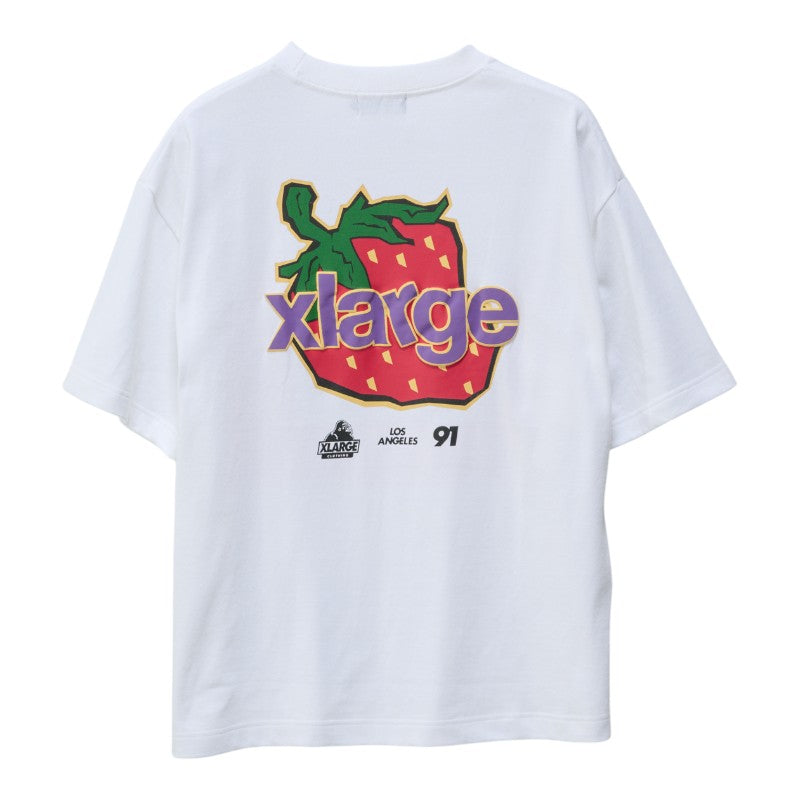 Xlarge Strawberry Gorilla Fit Tee - White