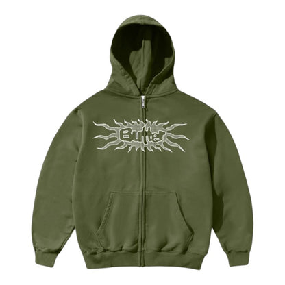 Butter Solar Zip-Thru Hood - Army