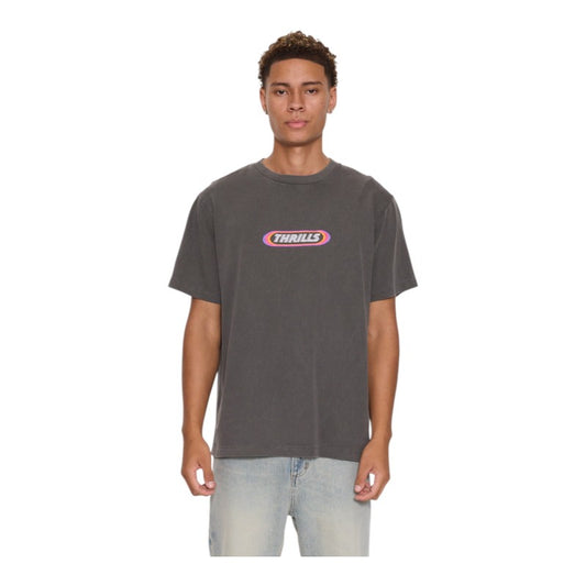 Thrills Built To Win Embro Merch Tee - Marble Black