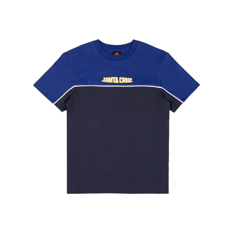 Santa Cruz Youth Fisheye Strip Front Tee - Dark Blue