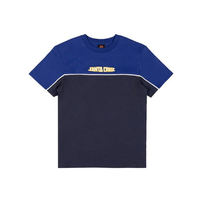 Santa Cruz Youth Fisheye Strip Front Tee - Dark Blue