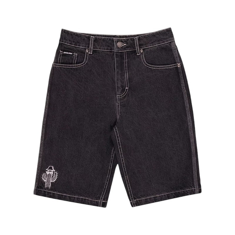 Santa Cruz Youth Tripper Stack Jean Shorts - Washed Black