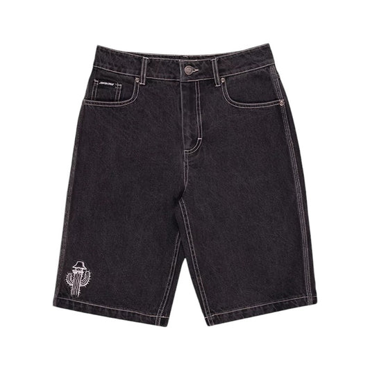 Santa Cruz Youth Tripper Stack Jean Shorts - Washed Black