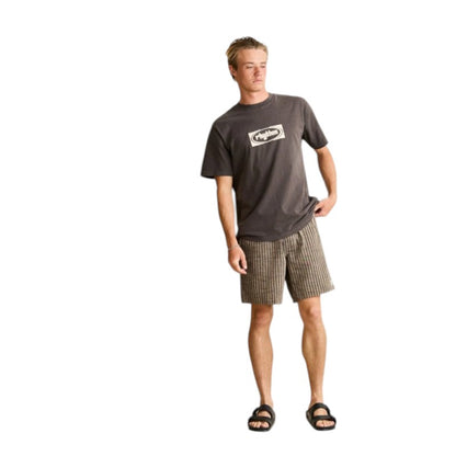 Rhythm Texture Stripe Jam Shorts - Natural