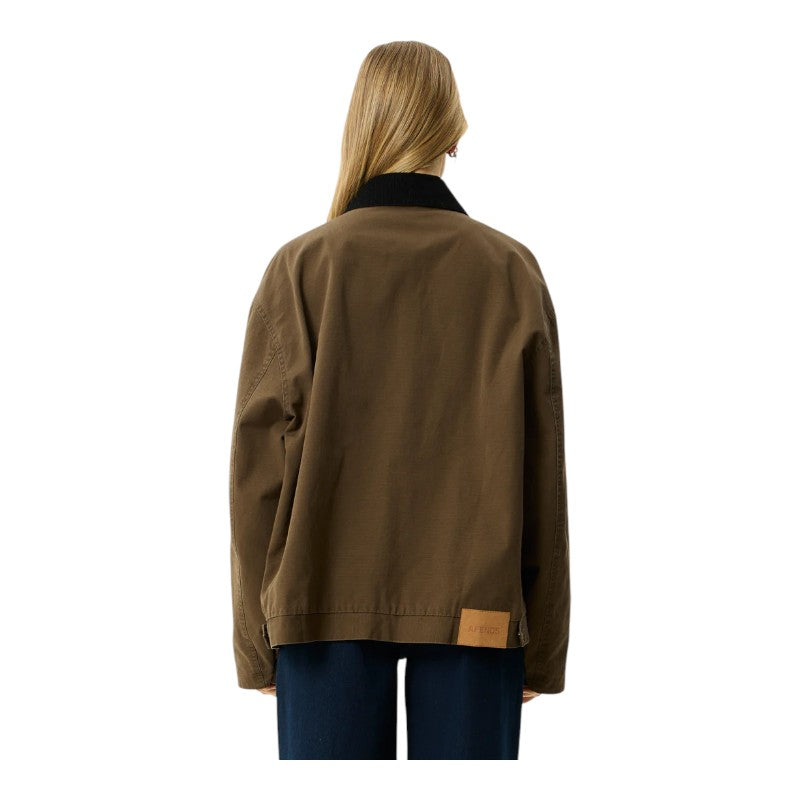 Afends Casino Oracle V.2 Workwear Jacket - Washed Coffee