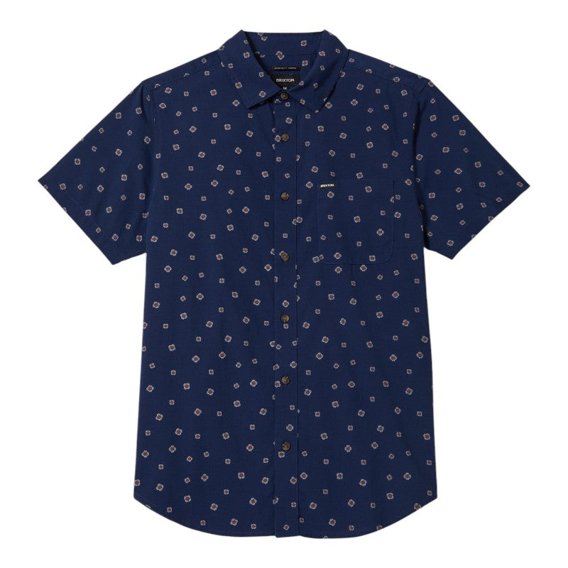 Brixton Charter Print Shirt - Midnight Blue Geo